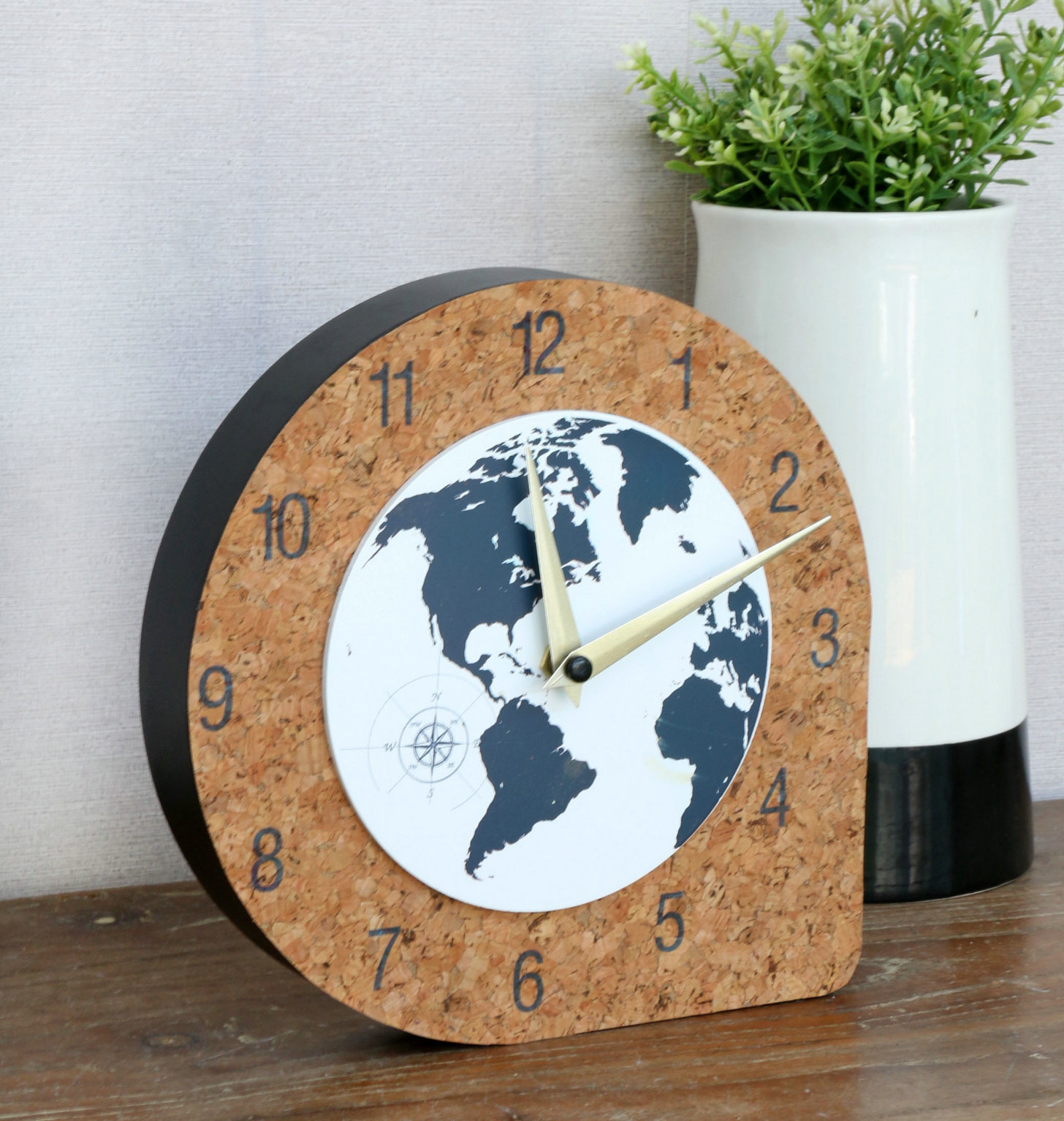 FU-23554  Wooden tear shape wall clock   20x23.8x4.7cm