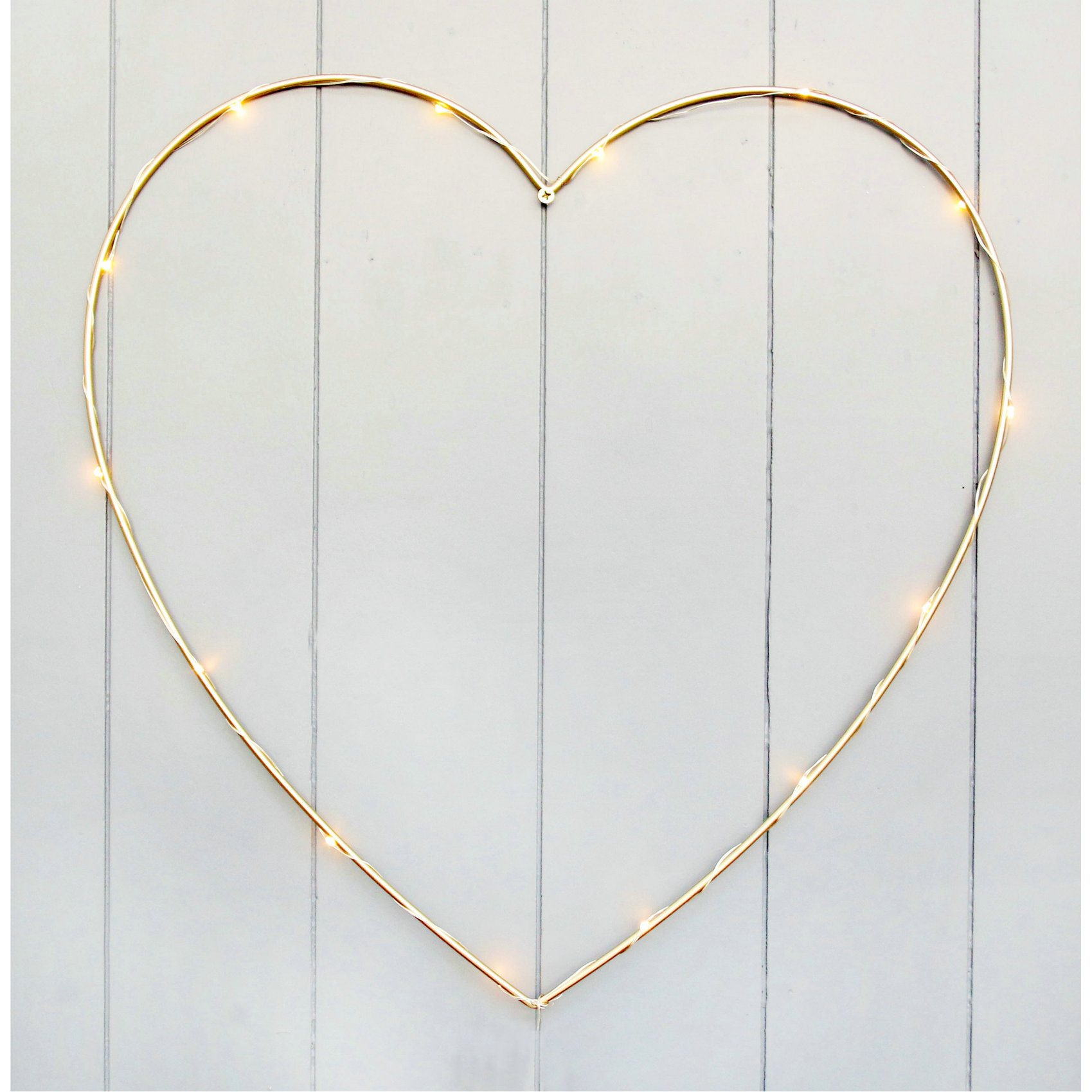 FU-20777  Wire heart with LED 41x41cm