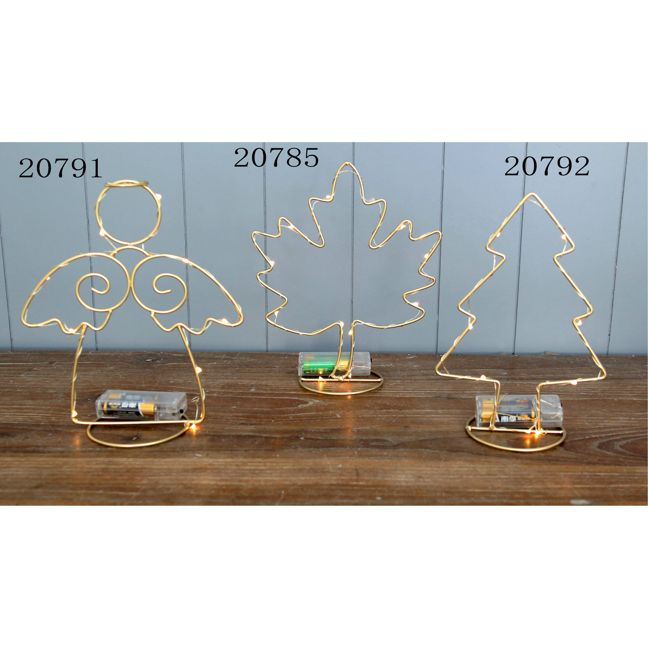 FU-20791 Wire angel with LED standing 19.5x9x22cm