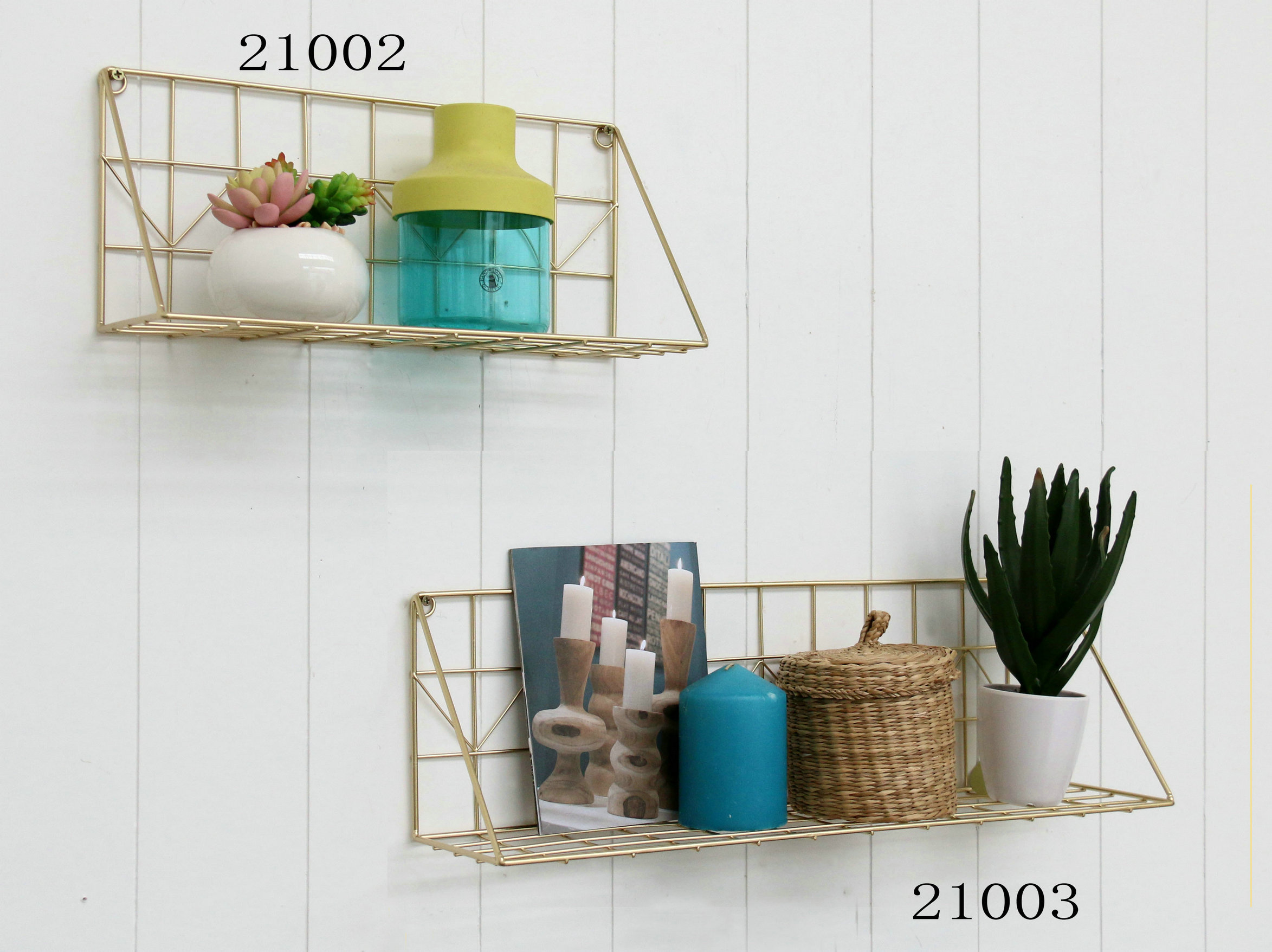 FU-21002  Wire wall shelf 33x12x15cm