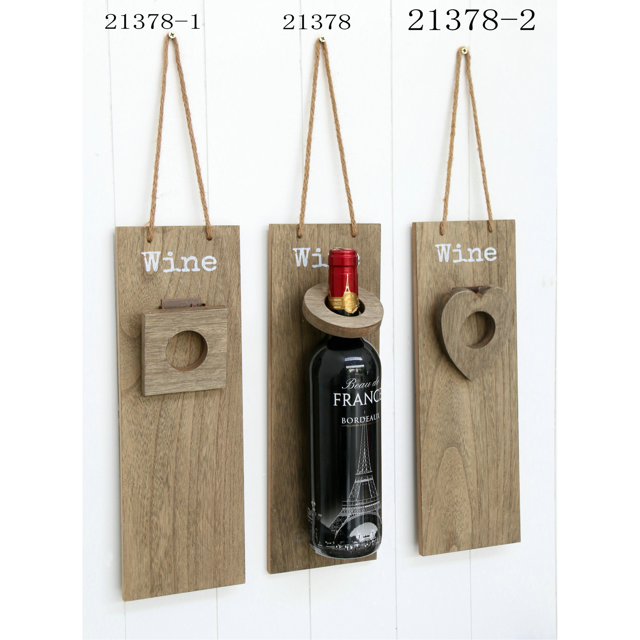 FU-21378 Wood wine bottle holder 12x35.5cm
