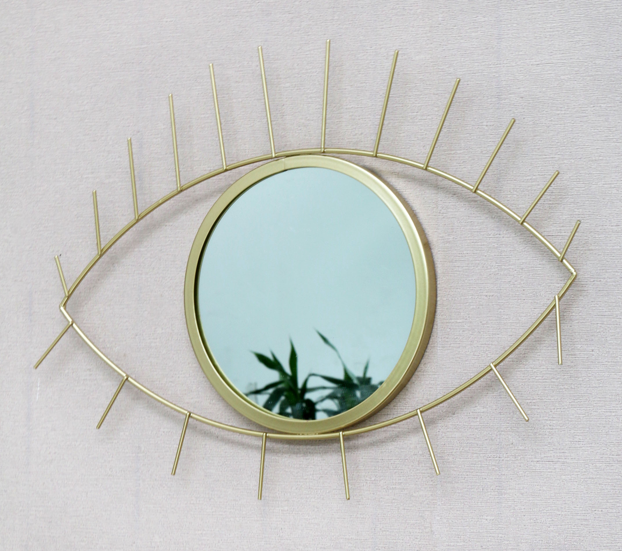 FU-21441  Gold eye mirror 30.5x29x0.7cm