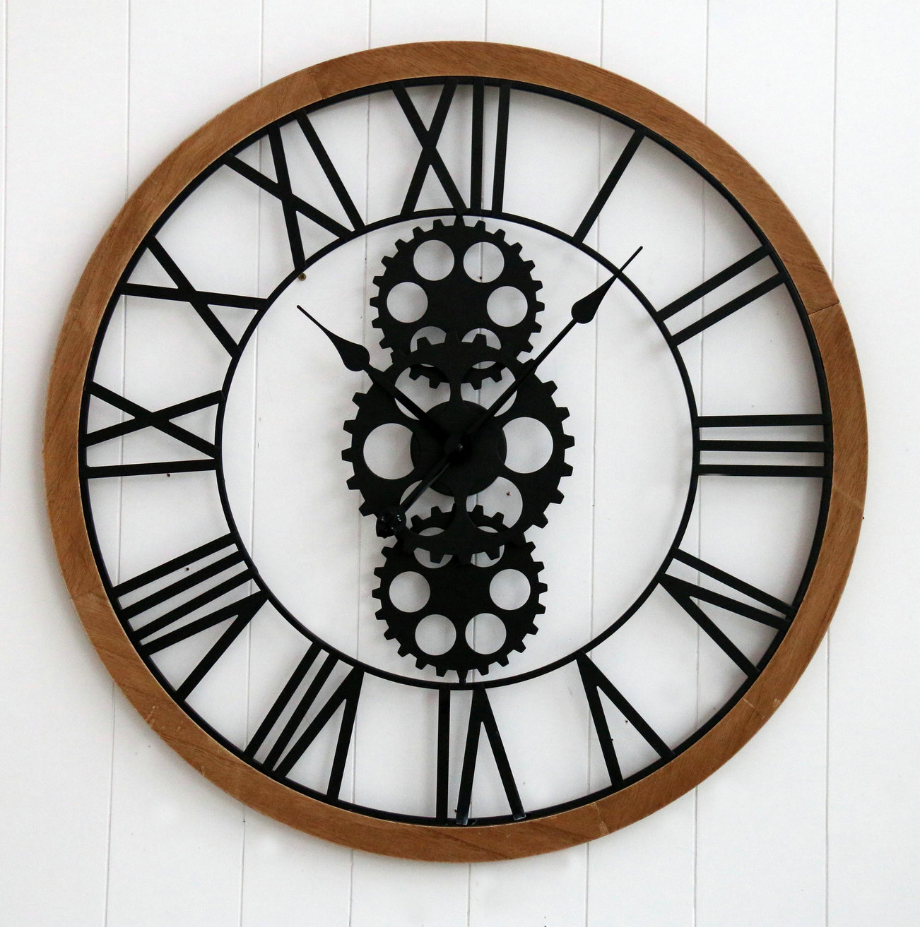 FU-20934  Metal/wood clock 70x70cm