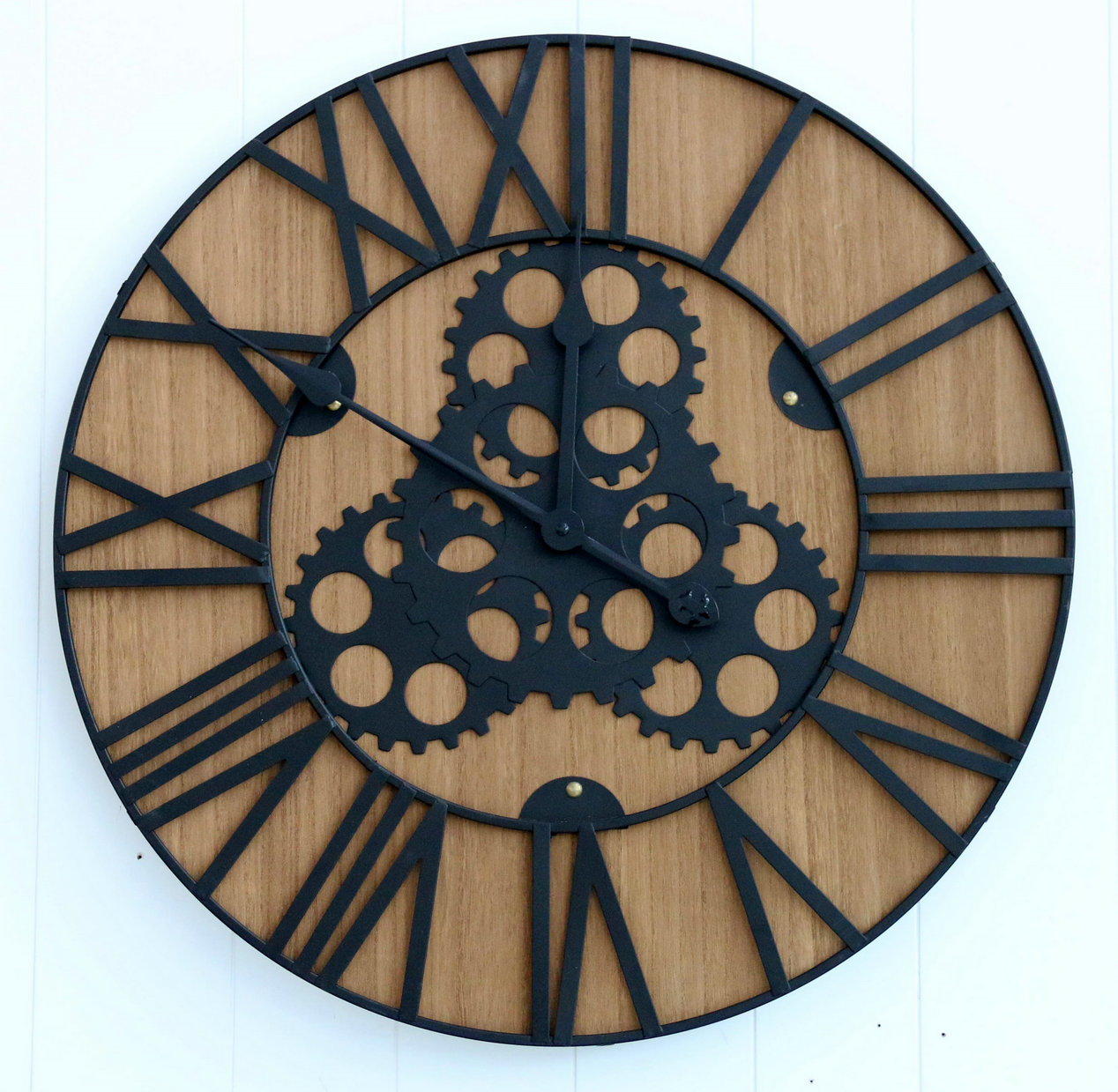 FU-20943  Wood/metal clock 57x57cm