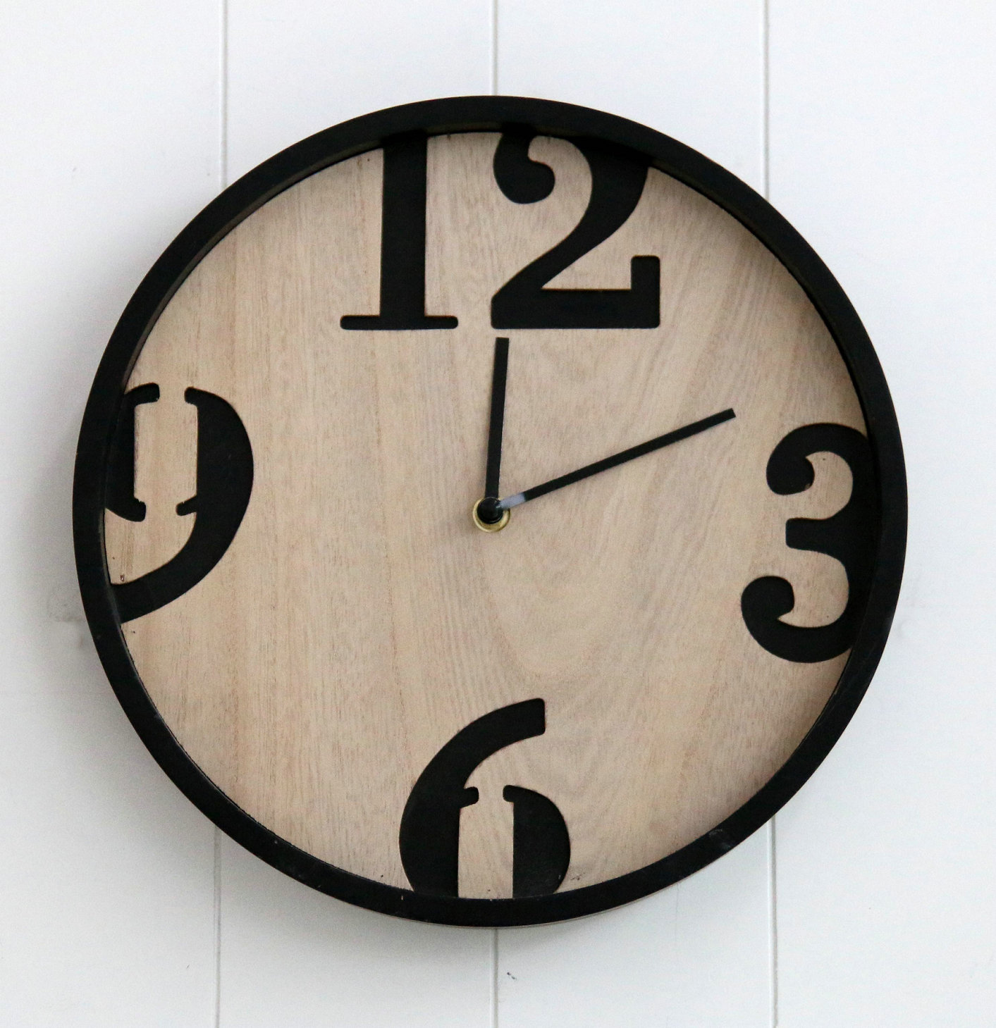 FU-20948  Wood/metal clock 30x30cm