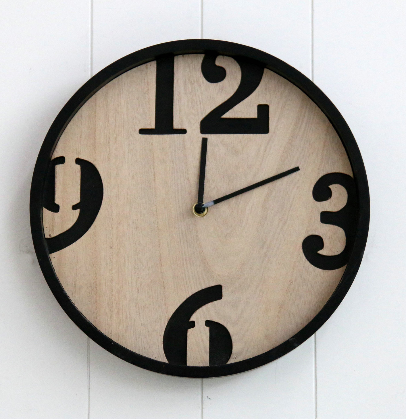 FU-20948  Wood/metal clock 30x30cm