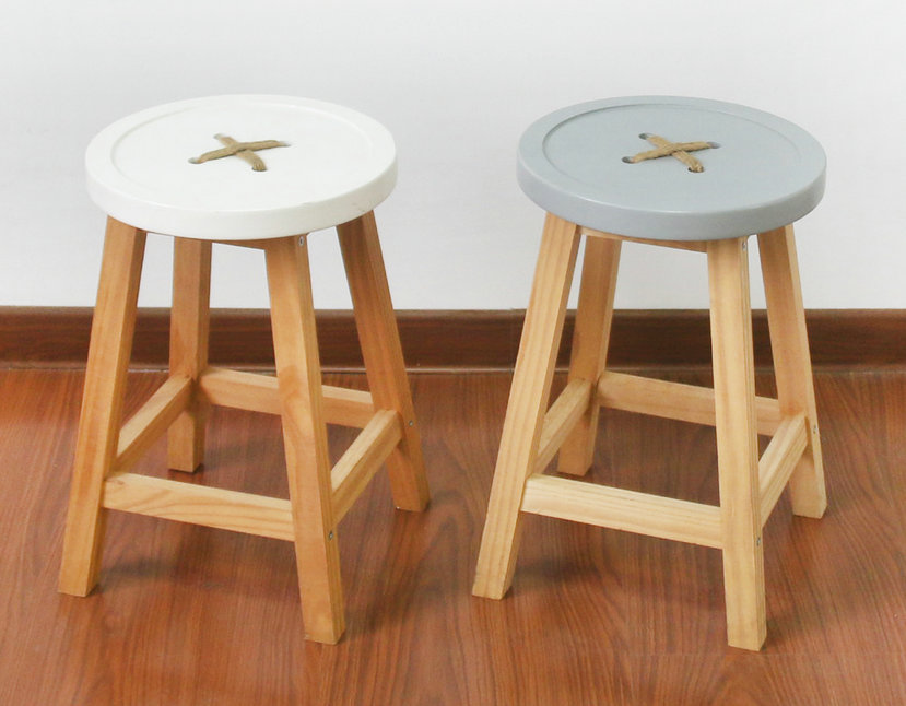 FU-19980  Wood stool 30x30x45cm  (KD)