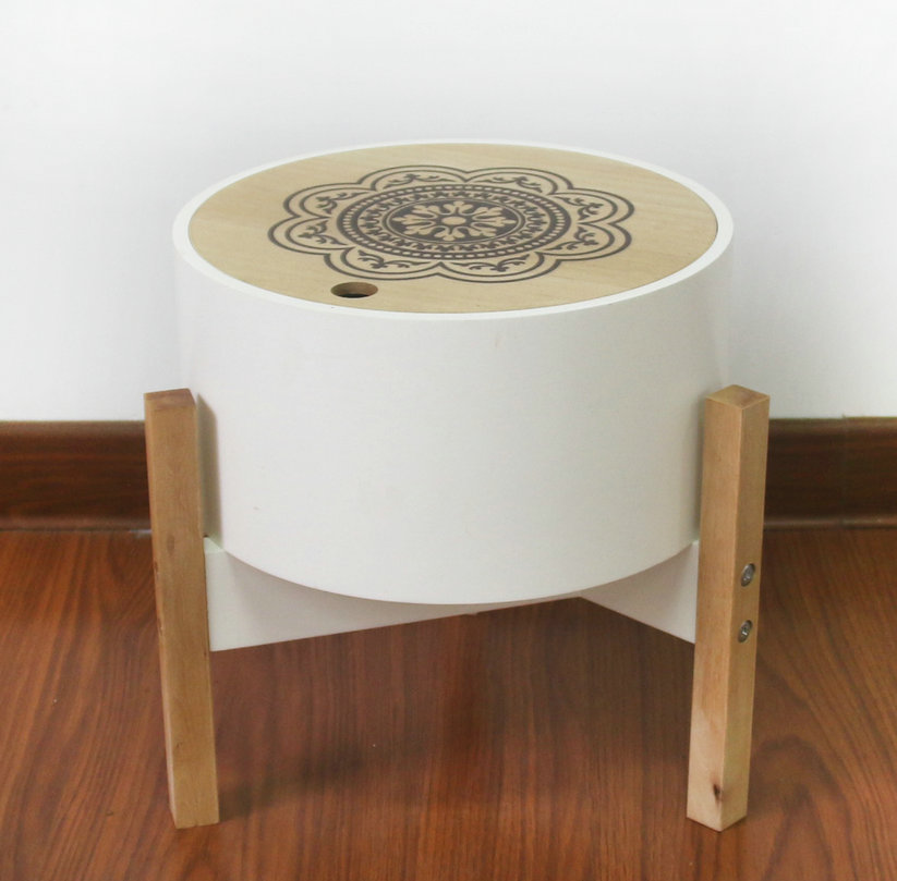 FU-23756 Wooden storage stool   32.5x32.5x32.5cm