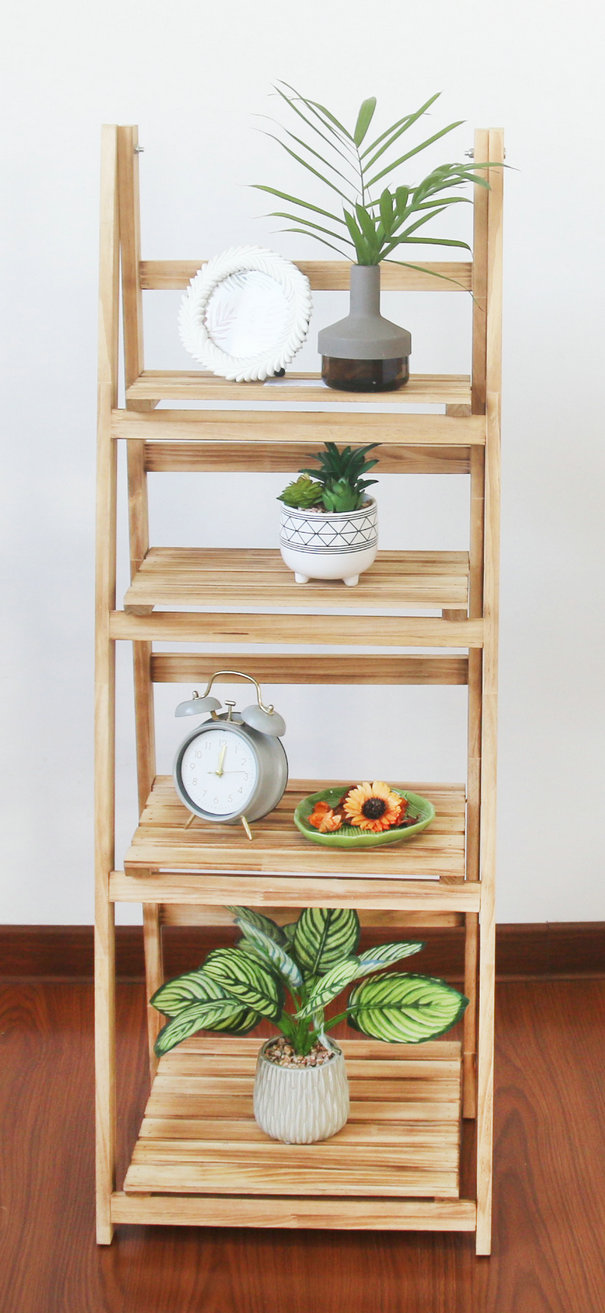 FU-25047  Wood ladder 41x32x112.5cm